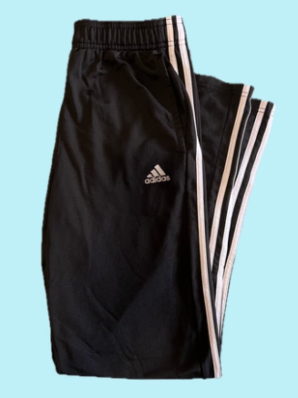 Adidas Track Pants Mens Medium Black Relax Fit